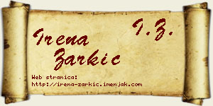 Irena Žarkić vizit kartica